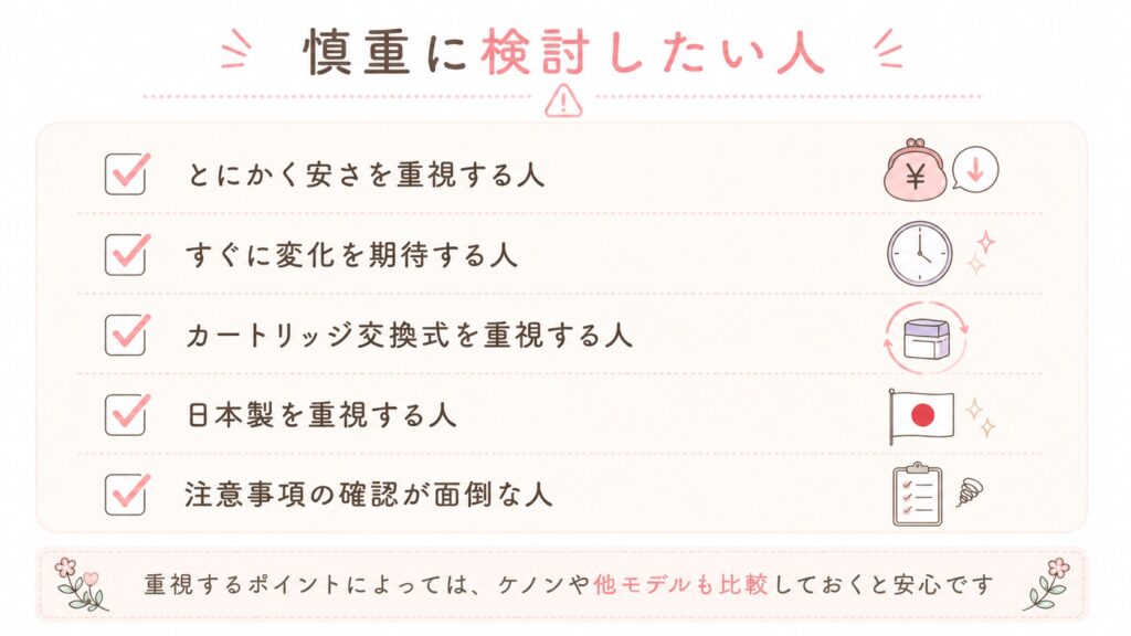 Ulike Air 10 MAXを慎重に検討したほうがよい人
