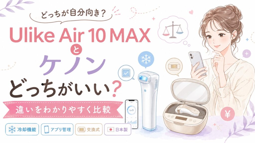 Ulike Air 10 MAXとケノンはどっちがいい？違いを比較